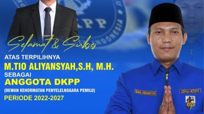 Ketua KNPI Lampung Ucapkan Selamat Atas Terpilihnya M Tio Aliansyah Anggota DKPP