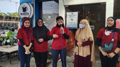 Sedop Nasi Kuning dan Tumpeng Buka Corner Ketiga di Warta Coffe PWI Lampung