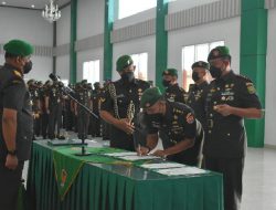 Danrem 043 Gatam Pimpin Sertijab Dua Dandim dan Kasi Pers Kasrem