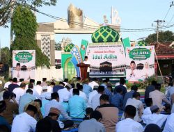 Pemkab Lampura Laksanakan Shalat Idul Adha 1443 H di Lapangan Pemda