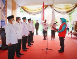 Ketua PMI Lampung Lantik Pengurus Kabupaten Tanggamus Masa Bakti 2022-2027