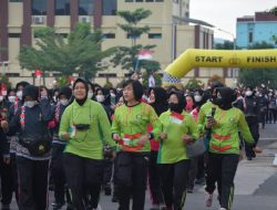 Sambut Hari Jadi Polwan ke 74, Korps Wanita Angkatan Darat Korem 043 Gatam Ikut Kegiatan Olahraga Bersama