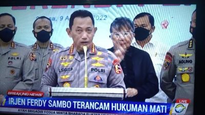 Kapolri Jenderal Sigit Umumkan Ferdy Sambo jadi Tersangka Pembunuhan Brigadir J!