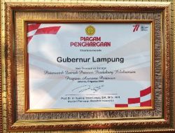Gubernur Lampung Terima Penghargaan dari Menteri Pertanian