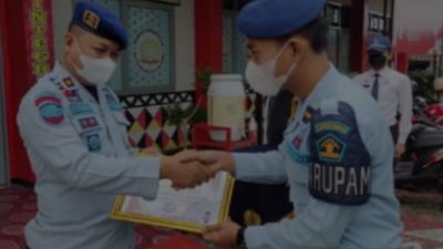 Karutan Kelas IIB Kota Agung Beri Penghargaan Regu Pengamanan Terbaik