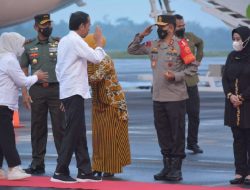 Kapolda Lampung Turut Menyambut Kedatangan Presiden Jokowi