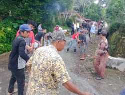 Semangat Gotong-Royong Masyarakat Pekon Benteng Jaya Bangun Jalan Secara Swadaya