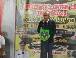 Jelang HUT TNI ke 77, Korem Gelar Turnamen Bola Volly Danrem 043 Gatam Cup 1