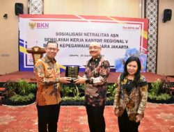 Provinsi Lampung Terima Penghargaan BKN Award Juara 1 Kategori Penerapan Pemanfaatan Data Sistem Informasi dan CAT