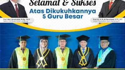 Besok, UIN Raden Intan Lampung Kukuhkan 5 Guru Besar   