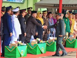 Gubernur Arinal Ucapkan Selamat HUT TNI ke 77, Danrem 043 Garuda Hitam Bertindak Sebagai Inspektur Upacara