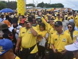 Puluhan Ribu Massa Ikuti Jalan Sehat HUT ke 58 Partai Golkar di Provinsi Lampung