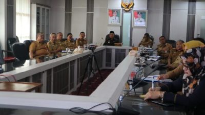 Pemkab Lambar Ikuti Rakor Inflasi Daerah Tahun 2022 Secara Virtual