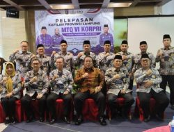 Gubernur Arinal Lepas Kafilah Korpri Provinsi Lampung Ikuti MTQ VI Tingkat Nasional di Kota Padang