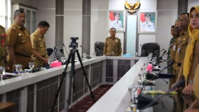 Wabup Lambar Ikuti Rakor Pengendalian Inflasi Secara Virtual