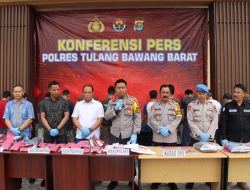 Polres Tubaba Gelar Konferensi Pers Berikut Capaian KinerjaTahun 2022