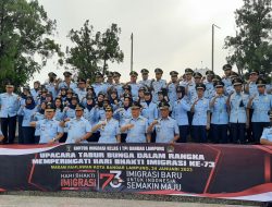 Peringati Hari Bhakti Imigrasi ke-73, Kanwil Kemenkumham Lampung Lakukan Tabur Bunga di TMP