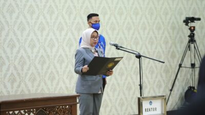 Rektor Unila Prof Lusmeilia Lantik Empat Warek dan Ketua LP2M