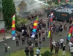 Aksi Unjuk Rasa Mahasiswa Lampung Tolak Disahkannya Undang-Undang Cipta Kerja Berujung Ricuh