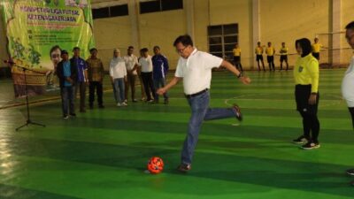 Dinas Tenaga Kerja Provinsi Lampung Gelar Liga Futsal Peringati Hari Buruh Internasional