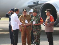 Danrem 043 Gatam Bersama Pangdam II Sriwijaya Hingga Gubernur dan Kapolda Lampung Sambut Presiden Jokowi