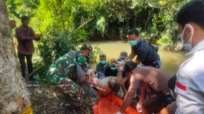 Respon Cepat, Sat Reskrim Polres Tubaba Cek TKP Penemuan Mayat di Pinggir Sungai Tirta Makmur