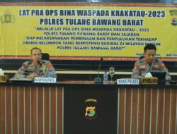 Kapolres Tubaba Pimpin Latihan Pra Ops Bina Waspada Krakatau 2023