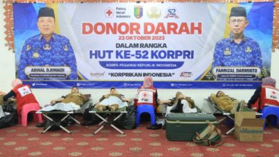Donor Darah Memperingati HUT ke-52 KORPRI Tahun 2023