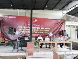 Rakor KPU Lampung dan Media Tingkatkan Partisipasi Pemilih Pemilu 2024