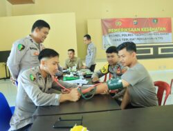 Jelang Pemilu, Personil Polres Tubaba di Cek Kesehatan