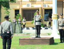 Kapolres Tulang Bawang Barat Pimpin Apel Serpas Pam TPS Pemilu Tahun 2024