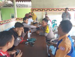 Polres Tulang Bawang Barat lakukan pemeriksaan kesehatan kepada Petugas Pam TPS, PPK, PPS dan KPPS