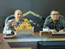 Kapolres dan KPU Tubaba Rapat Koordinasi Persiapan Rekapitulasi Tingkat Kabupaten.
