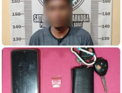 Polisi Ciduk Pemilik Sabu Saat Melintas di Jalan Raya Tiyuh Candra Mukti.