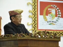 M. Firsada Bacakan Sambutan Gubernur Lampung  Saat Rapat Paripurna Istimewa HUT Ke-60 Provinsi Lampung