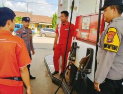 Antisipasi Praktik Curang Penjualan BBM, Polsek Tulang Bawang Tengah Datangi SPBU