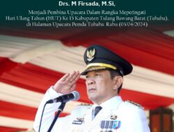 M. Firsada Pimpin Upacara Peringatan HUT Ke 15 Kabupaten Tubaba