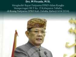 Paripurna Istimewa HUT Ke-15 Tubaba, Pj Bupati Sampaikan Capaian Prestasi