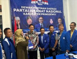 Ambil Formulir Pendaftaran Calonkada di PAN, Adi Erlansyah Siap Maju di Kabupaten Pringsewu