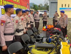 Direktorat Polairud Polda Lampung Melakukan Apel Gelar Pasukan Persiapan Pengamanan Event World Surf League