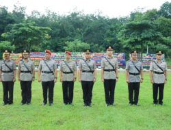 Kapolres Tulang Bawang Barat Pimpin Upacara Sertijab Dan Pelantikan Empat Pejabat Utama