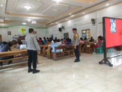 Jajaran Polres Tulang Bawang Barat Laksanakan Pengamanan Ibadah Kenaikan Yesus Kristus.