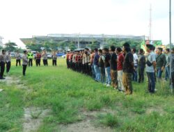 Polres Tulang Bawang Barat Amankan Gebyar Lampung Maju di Lapangan Tiyuh Pulung Kencana.