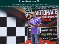 Sekda Tubaba Novriwan Jaya Resmikan Sirkuit Motor Cross Taman Sakti Jaya