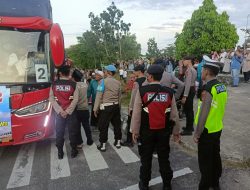 Kepolisian Amankan Kedatangan Jamaah Haji Pringsewu
