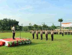 Kapolres Tulang Bawang Barat Gelar Upacara Kenaikan Pangkat Periode 1 Juli 2024