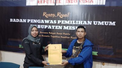 Bawaslu Mesuji Terima 2 Laporan Resmi Dugaan Pelanggaran Pilkada dari Masyarakat 