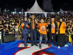 Meriah, Konser Aku Kamu dan Adilah Bersama Andika Kangen Band dan Total Musik Hipnotis Ribuan Penonton Warga Pringsewu