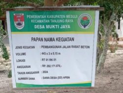 Realisasikan Dana Desa (DD) Tahun 2024, Pemdes Mukti Jaya Membangun Jalan Rabat Beton