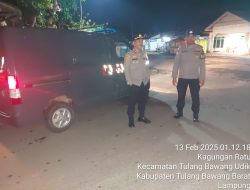 Cegah Gangguan Kamtibmas, KA SPKT Polres Tubaba Laksanakan Patroli Sambang dan Himbauan Kamtibmas